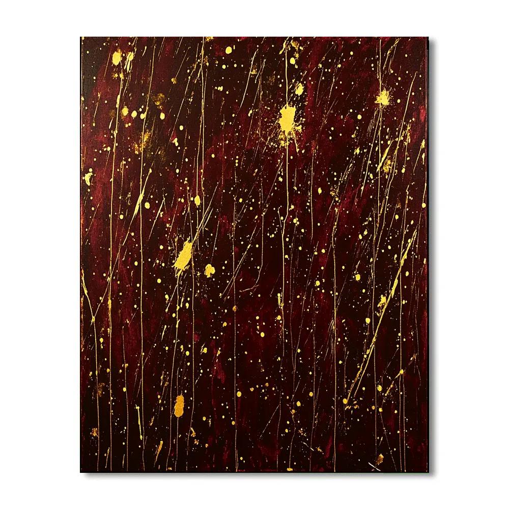 Jackson Pollock Inspired Golden Storm Of Entwined Energies Painting by numbers kit
