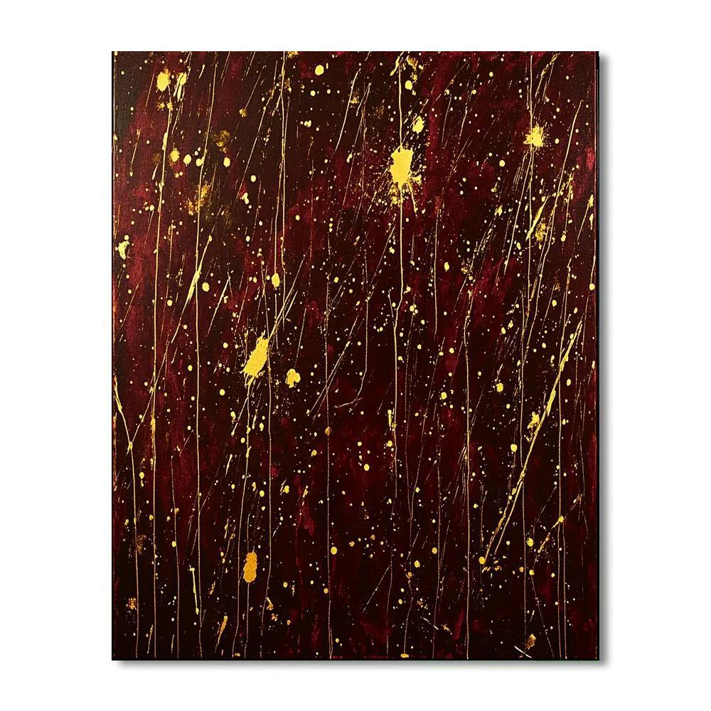 Jackson Pollock Inspired Golden Storm Of Entwined Energies Painting by numbers kit