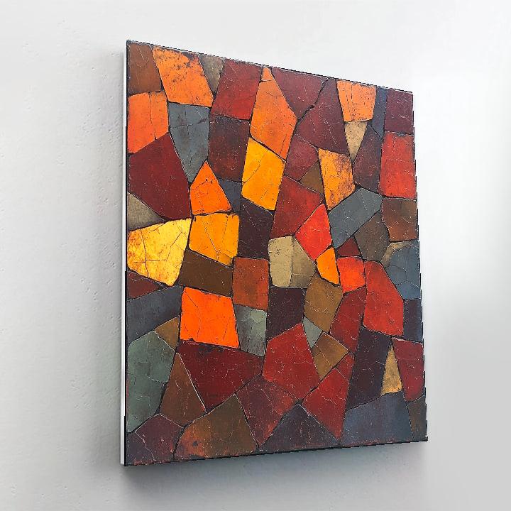 Jean-Paul Riopelle Inspired Volcanic Mosaic Dusk painting number kit