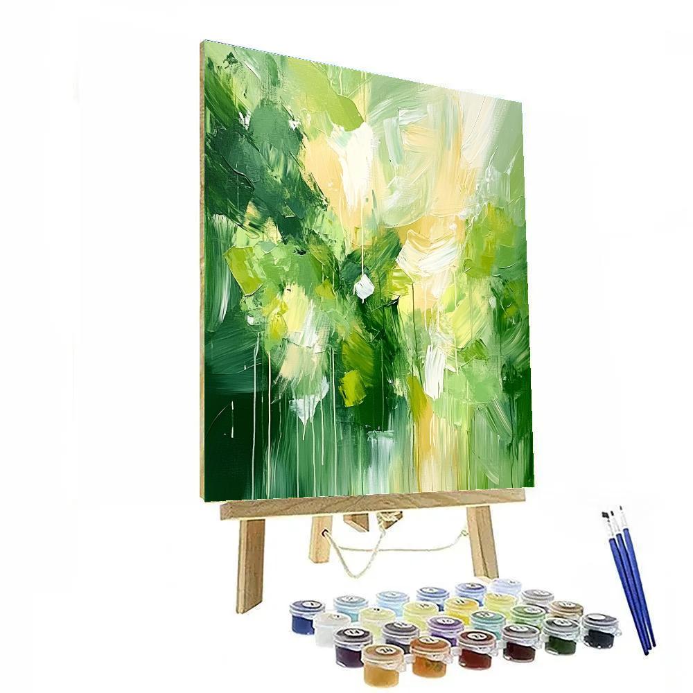 Jackson Pollock Inspired Verdant Web Of Spring Renewal Numbered painting kits