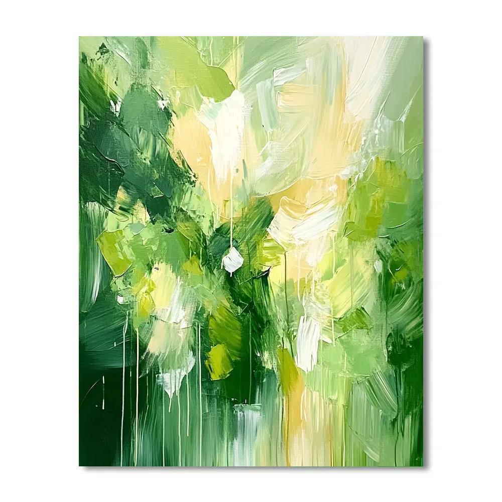 Jackson Pollock Inspired Verdant Web Of Spring Renewal Numbered painting kits
