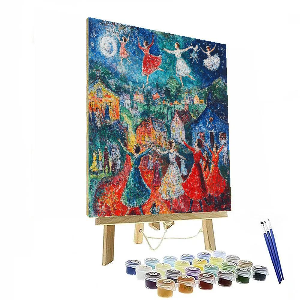 Marc Chagall Inspired Festival Celebration Paint by numbers art