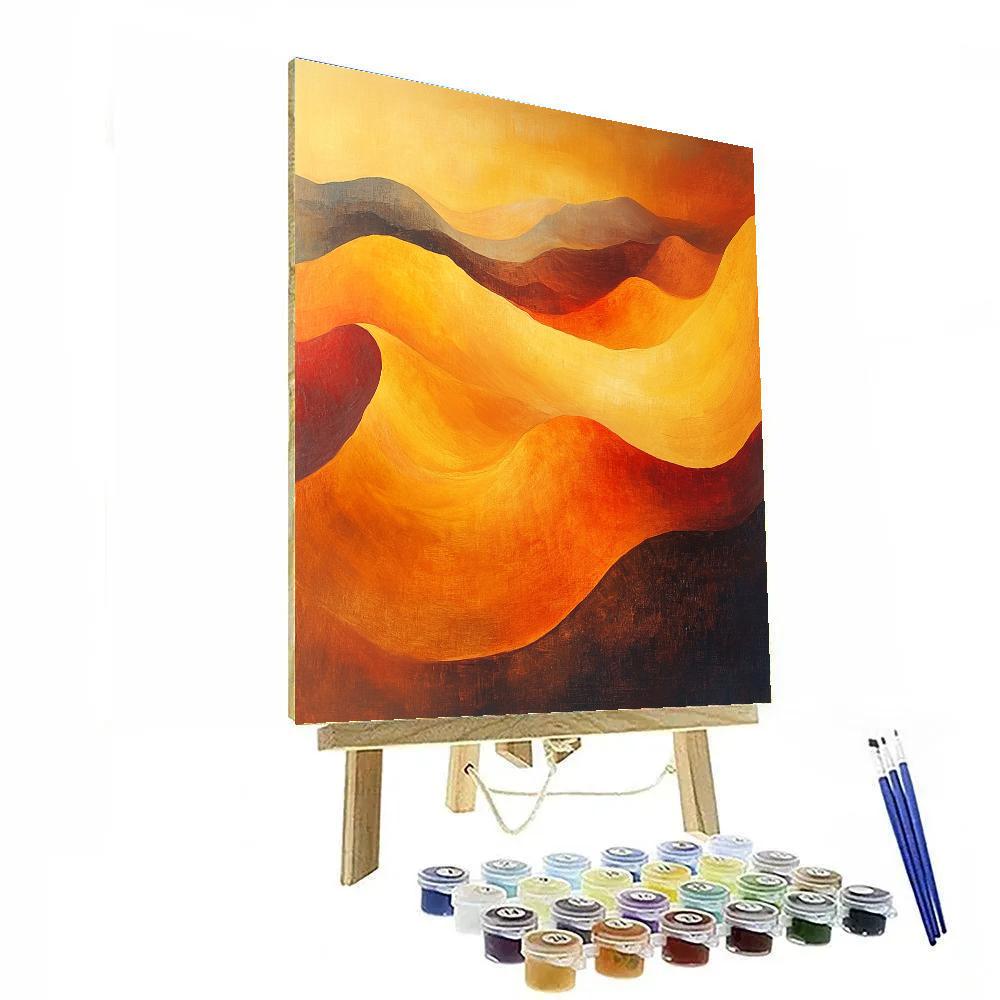 Jean-Paul Riopelle Inspired Vibrant Desert Mirage Paint by numbers kits