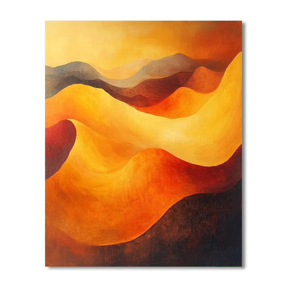 Jean-Paul Riopelle Inspired Vibrant Desert Mirage Paint by numbers kits