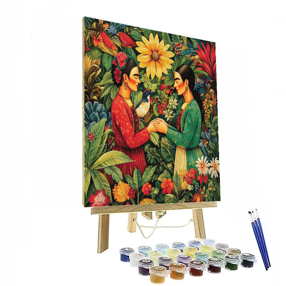 Frida Kahlo Inspired Tropical Friendship Painting by numbers kit
