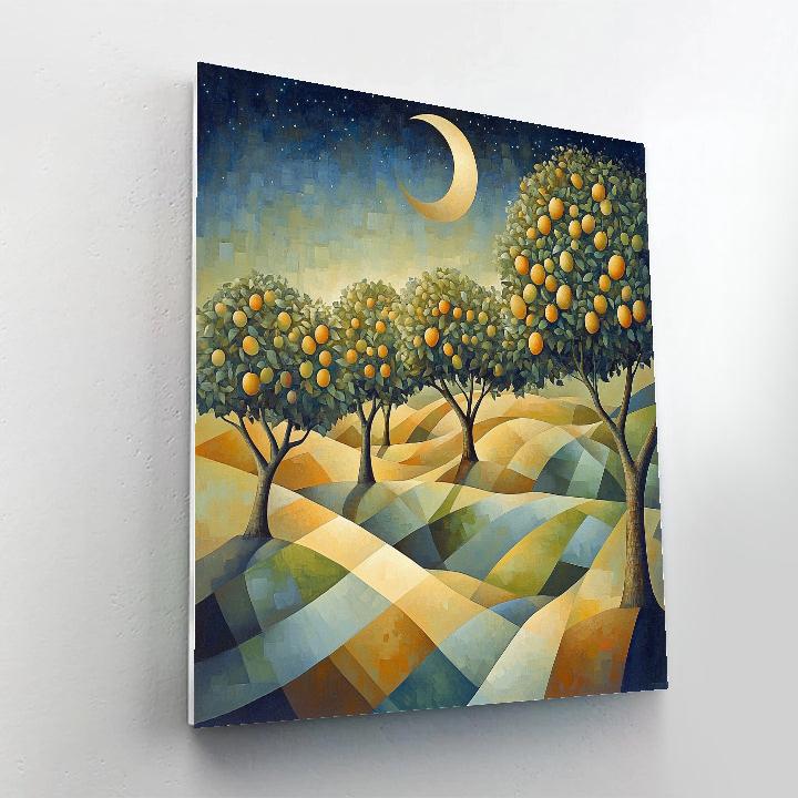 Pablo Picasso Inspired Cubist Lunar Orchard Numbered painting kits