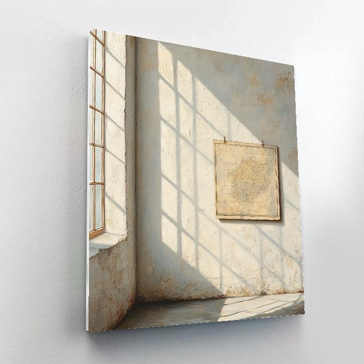 Johannes Vermeer Inspired Interior Wall With Old Map And Window Light Paint by numbers kits