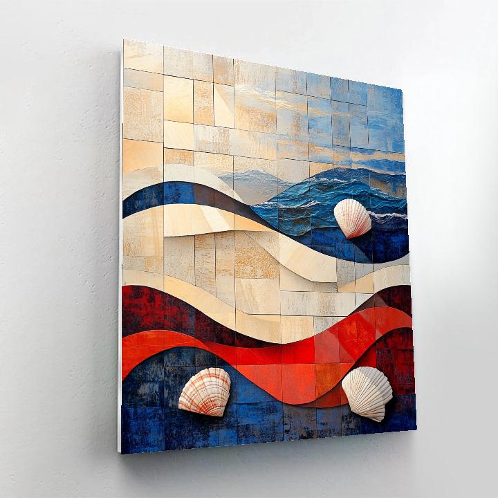 Pablo Picasso Inspired Fractured Seaside Still Life Numbered painting kits