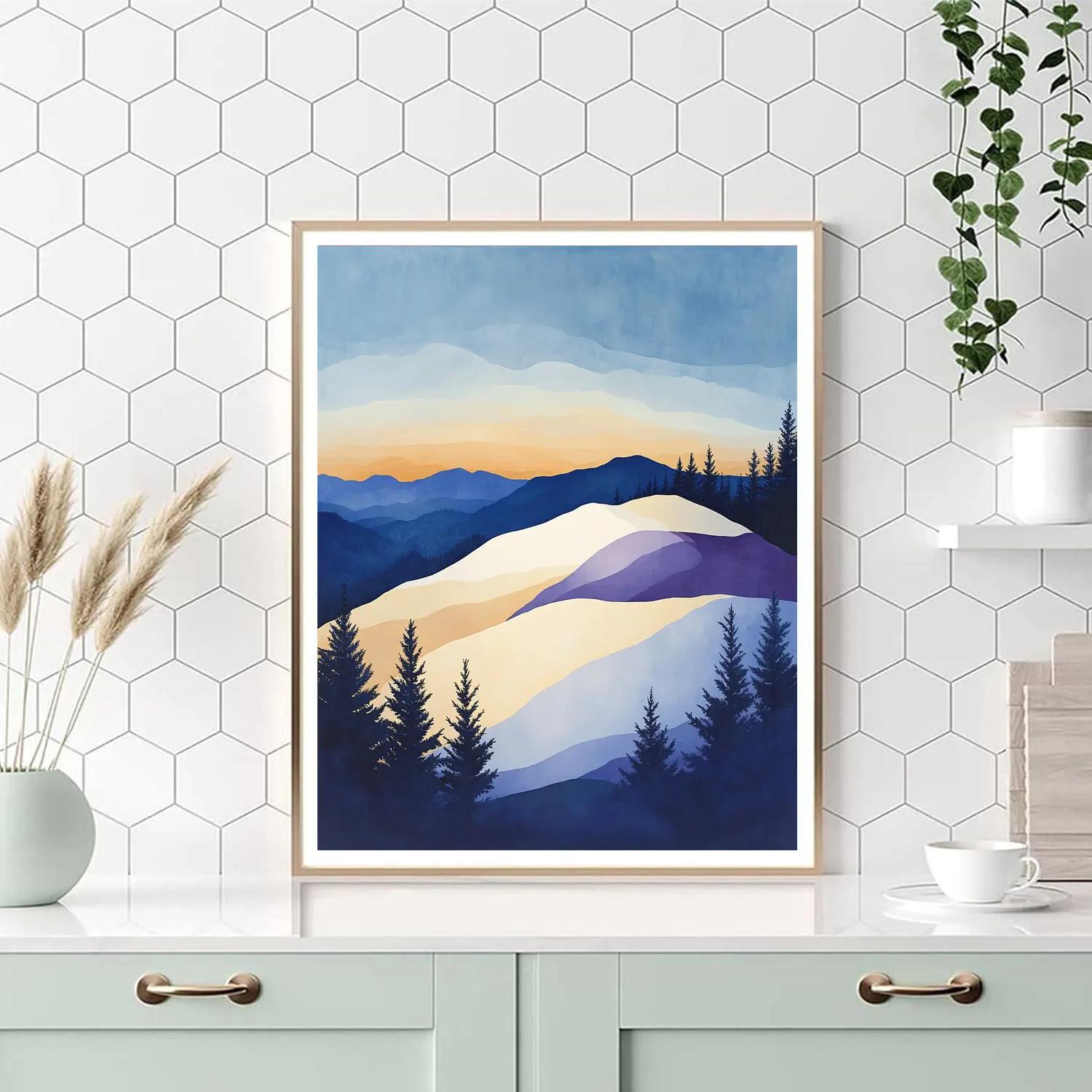 Lawren Harris Inspired Winter Ridge Under Expansive Sky painting number kit