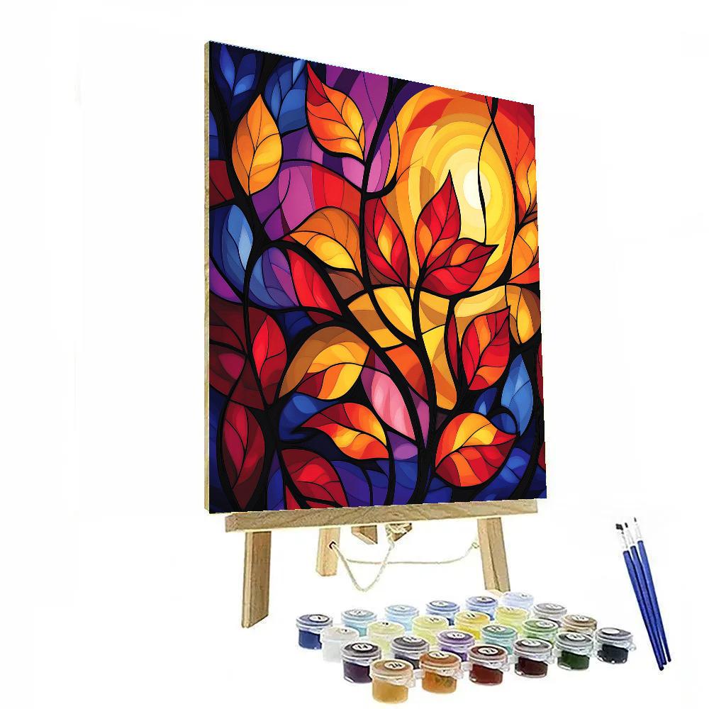 Norval Morrisseau Inspired Spirit Of The Autumn Leaves Paint by numbers kits