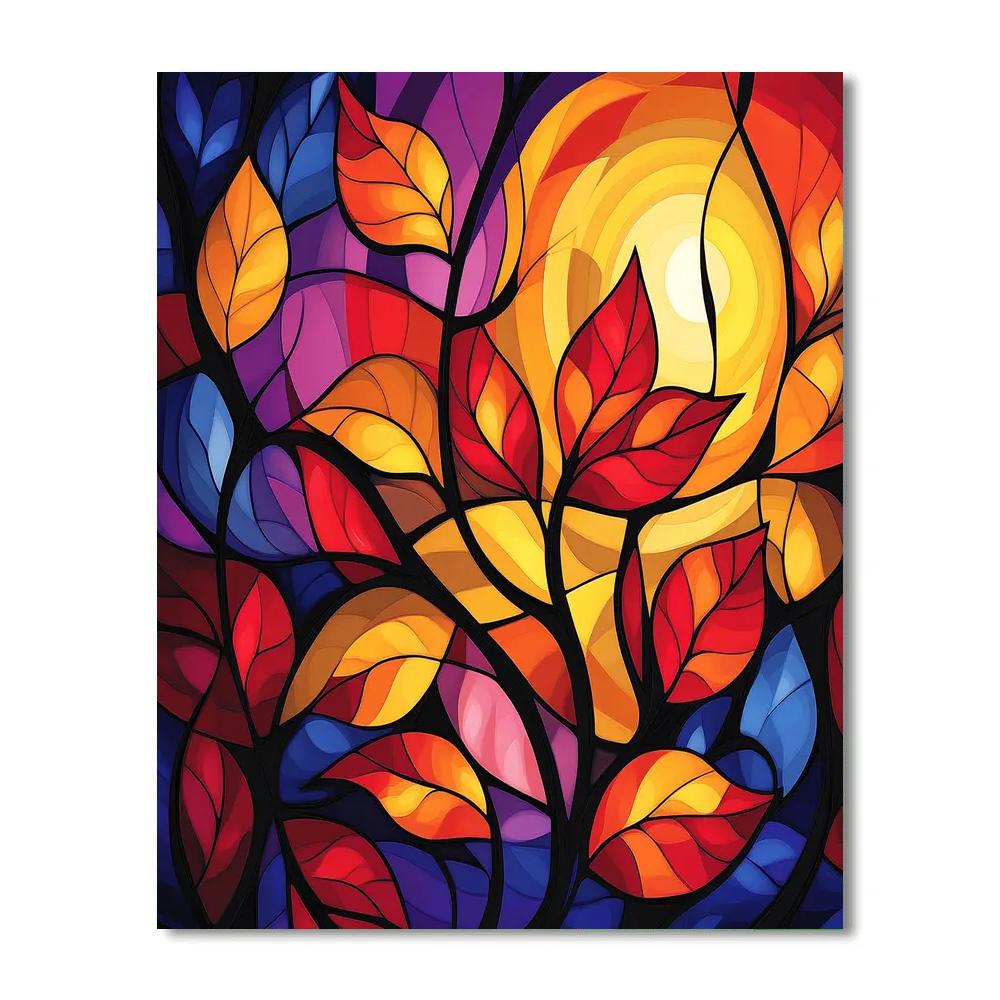 Norval Morrisseau Inspired Spirit Of The Autumn Leaves Paint by numbers kits