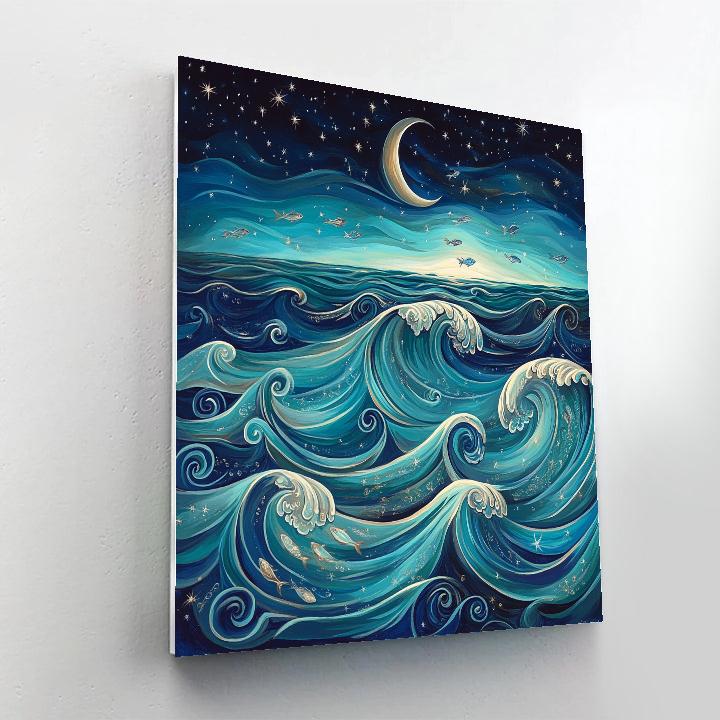 Norval Morrisseau Inspired Dance Of The Moonlit Waves painting number kit