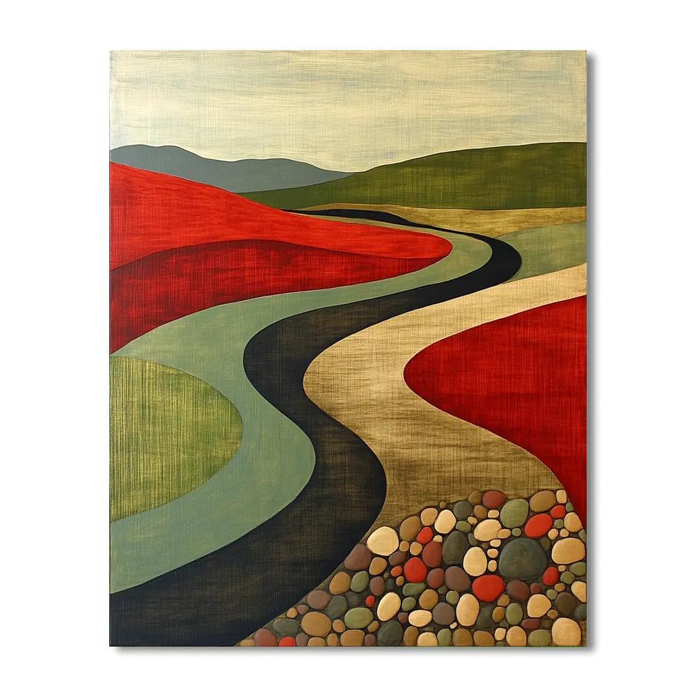 Nandalal Bose Inspired River Of Time Paint by numbers kits