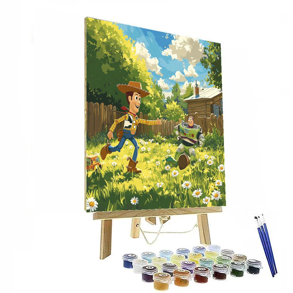 Woody And Buzz Backyard Mission Numbered painting kits