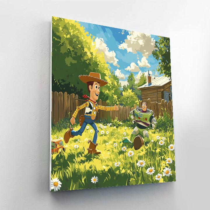 Woody And Buzz Backyard Mission Numbered painting kits