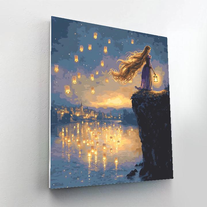 Rapunzel Lantern Evening paint by number