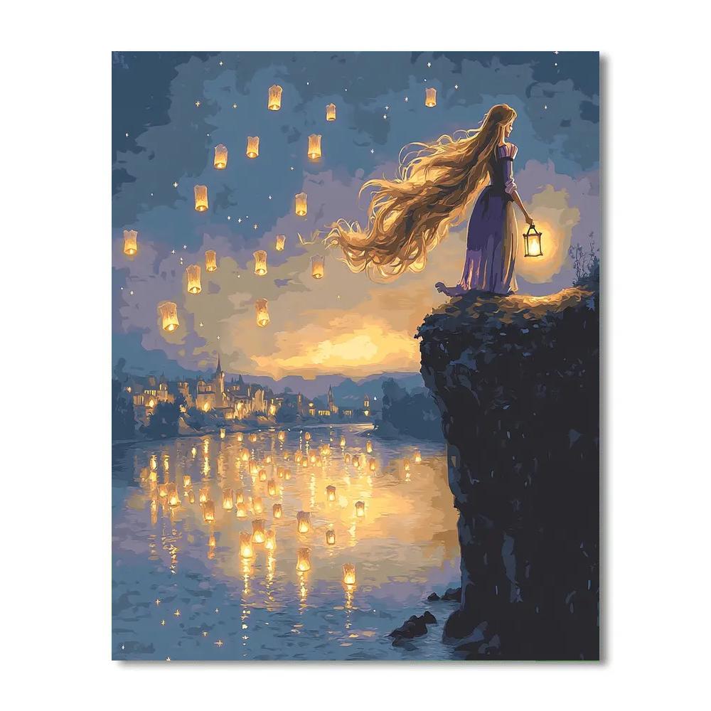 Rapunzel Lantern Evening paint by number