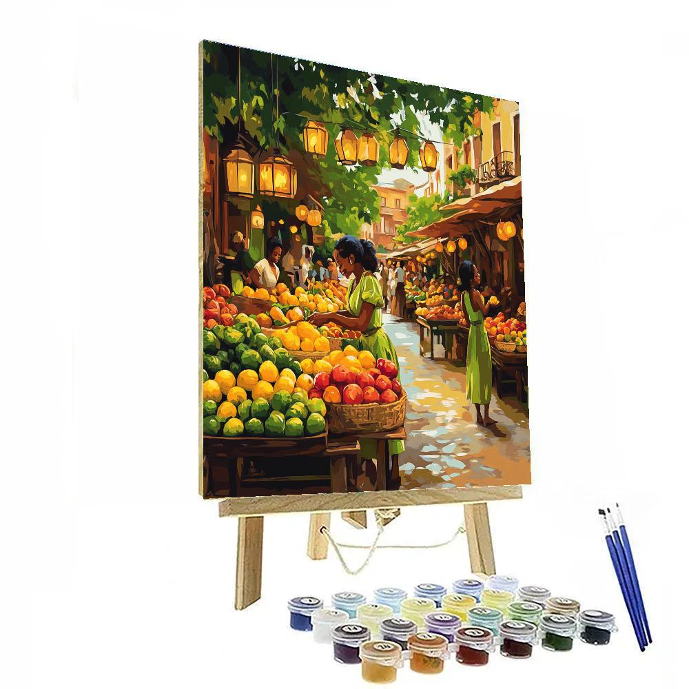 Tiana Market Morning paint by color