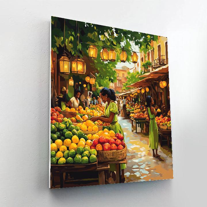 Tiana Market Morning paint by color