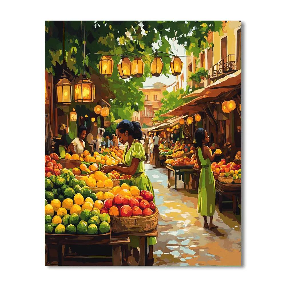 Tiana Market Morning paint by color