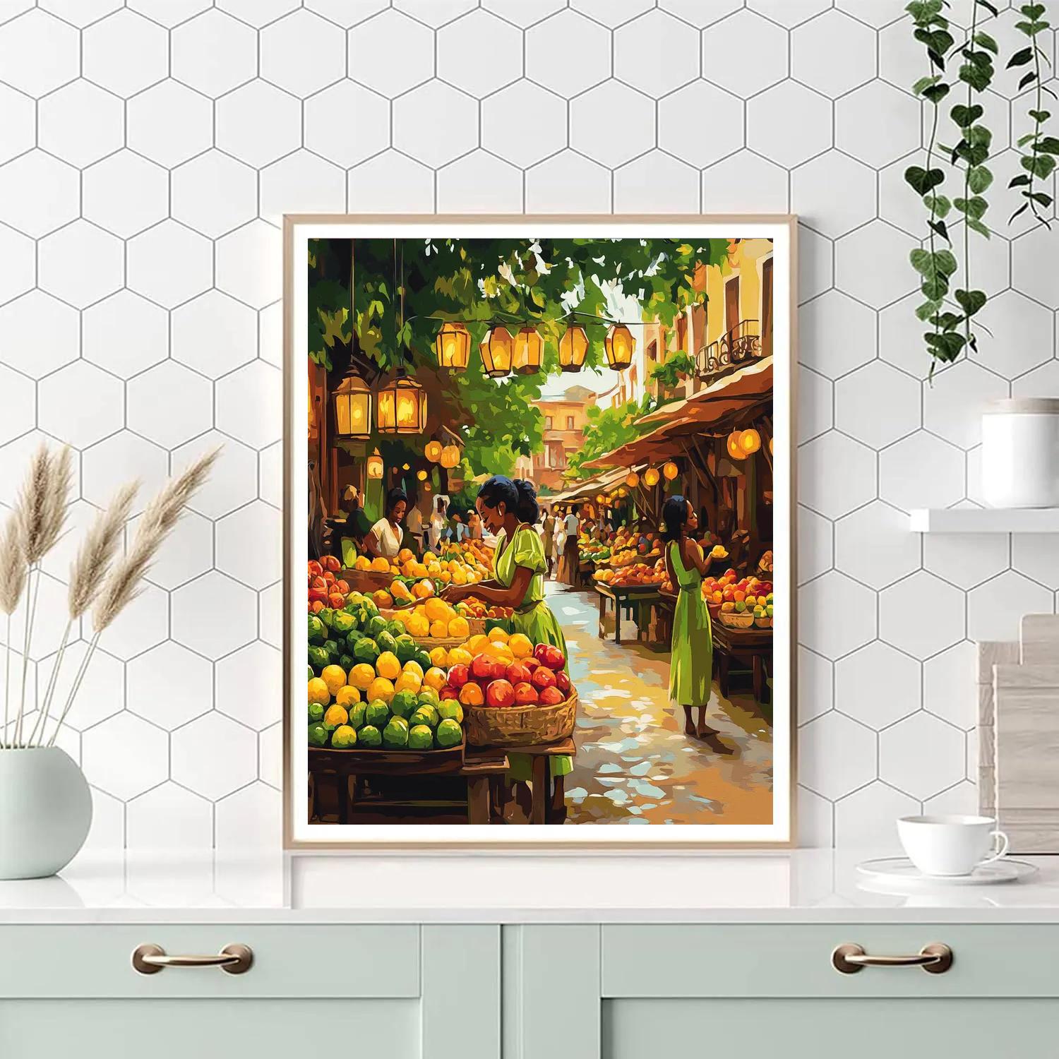 Tiana Market Morning paint by color
