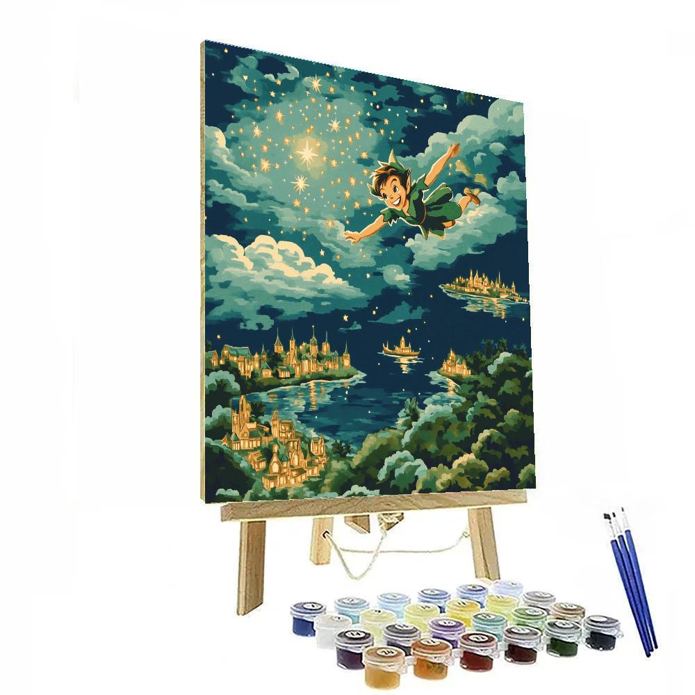 Peter Pan Neverland Flight Paint by numbers art