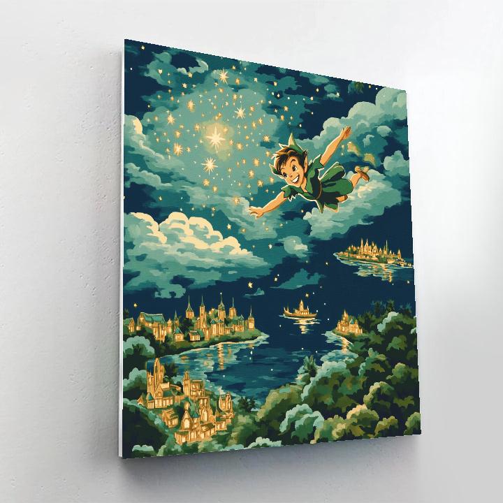 Peter Pan Neverland Flight Paint by numbers art