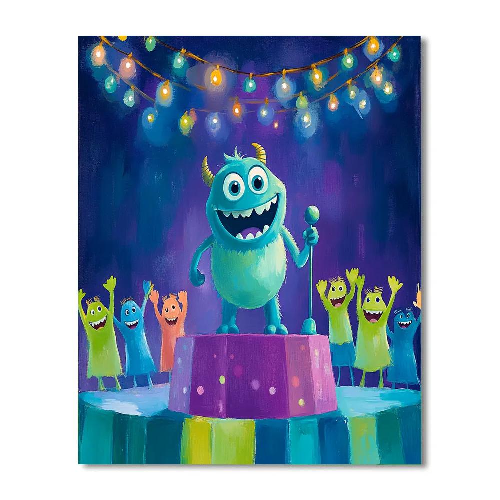 Sulley Monster Concert paint by numbers