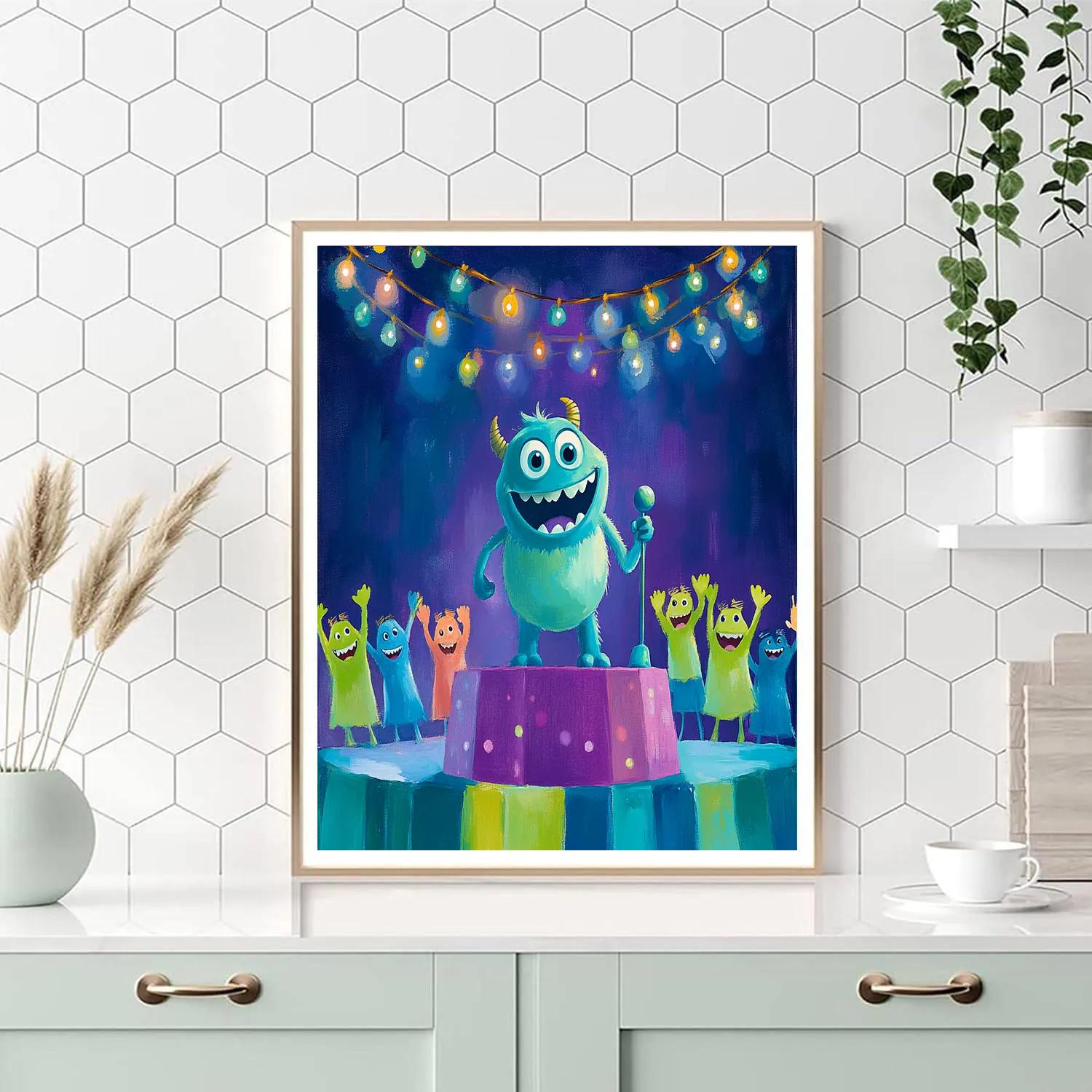 Sulley Monster Concert paint by numbers