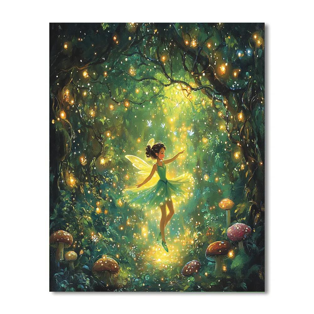 Tinker Bells Magical Forest Dance Paint by numbers art