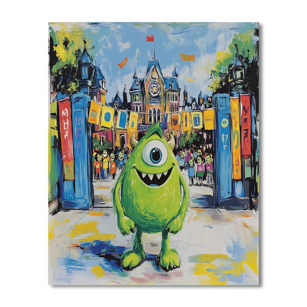 Mike Wazowskis Monster University Surprise Paint by numbers art