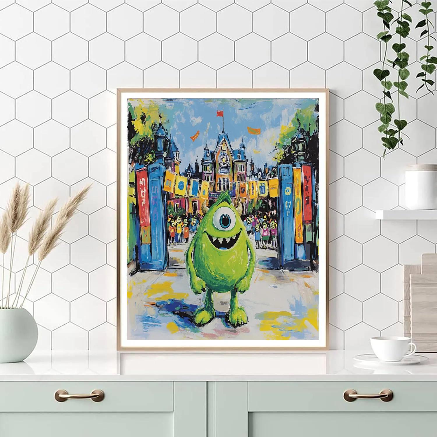 Mike Wazowskis Monster University Surprise Paint by numbers art