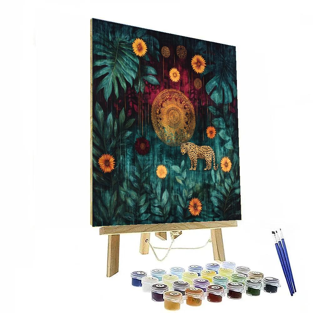 Frida Kahlo Inspired Rainforest Emblems Numbered painting kits