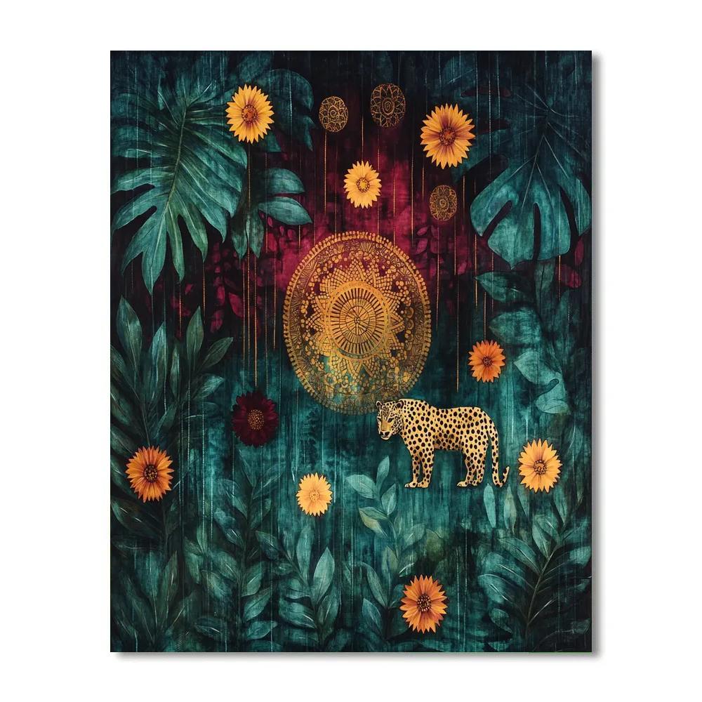 Frida Kahlo Inspired Rainforest Emblems Numbered painting kits