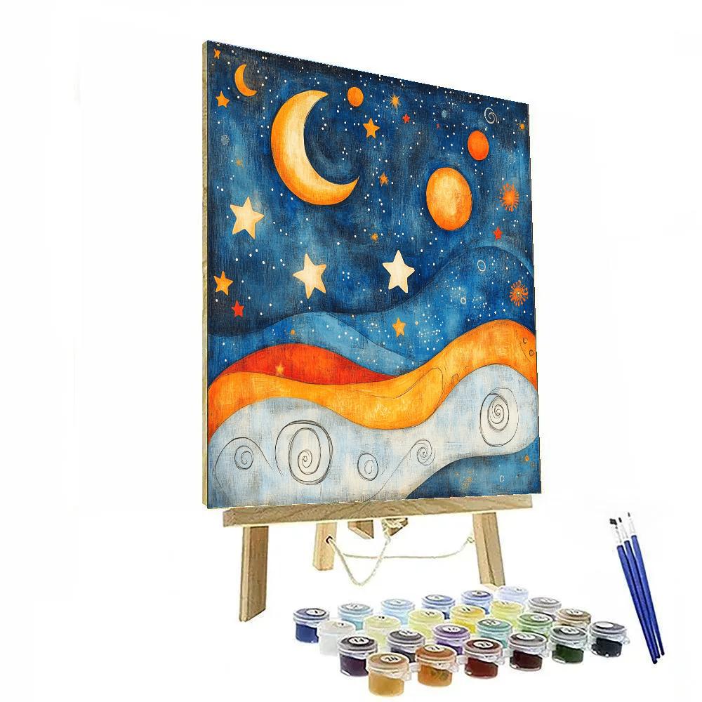 Joan Miró Inspired Celestial Dreams DIY paint by numbers