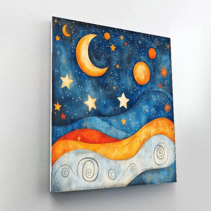 Joan Miró Inspired Celestial Dreams DIY paint by numbers