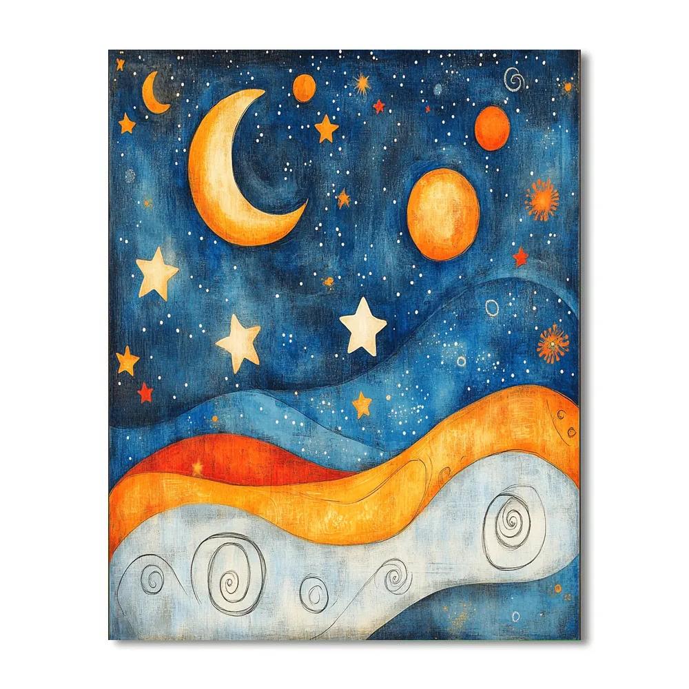 Joan Miró Inspired Celestial Dreams DIY paint by numbers