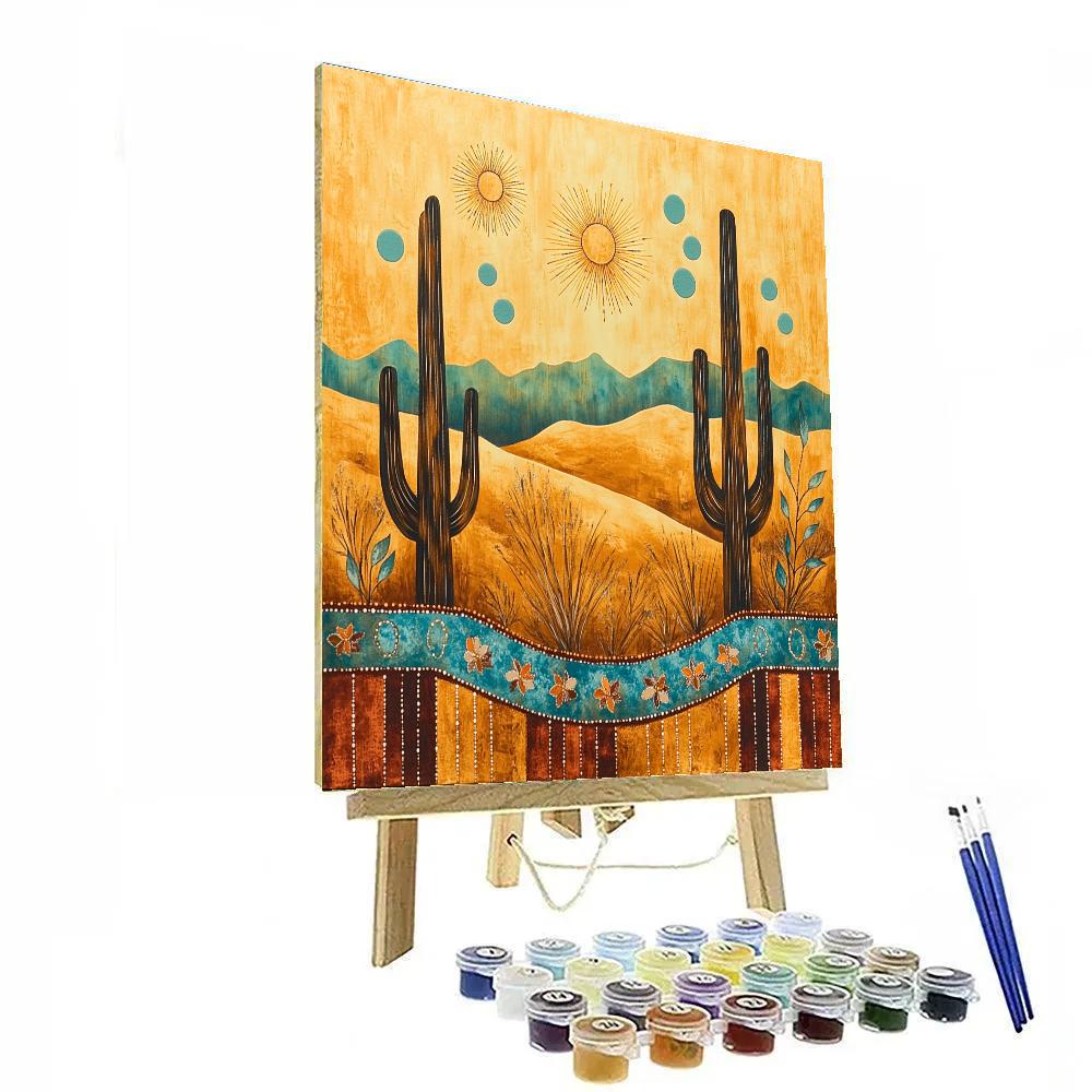Frida Kahlo Inspired Desert Aurora Painting by numbers kit