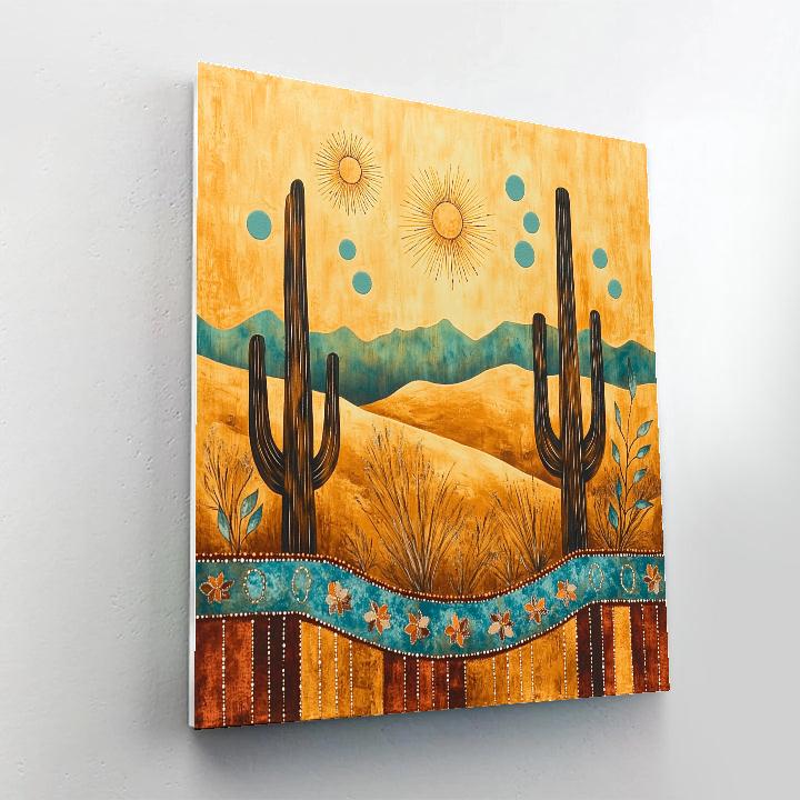 Frida Kahlo Inspired Desert Aurora Painting by numbers kit