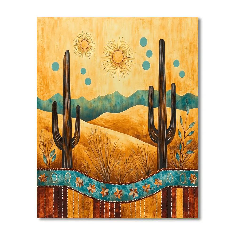 Frida Kahlo Inspired Desert Aurora Painting by numbers kit