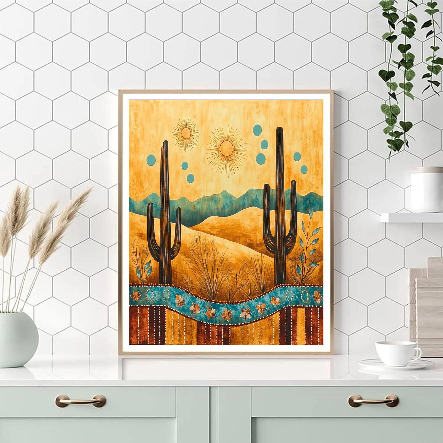 Frida Kahlo Inspired Desert Aurora Painting by numbers kit