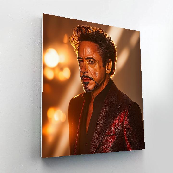 Robert Downey Jr Unleashing The Iron Legacy Number painting