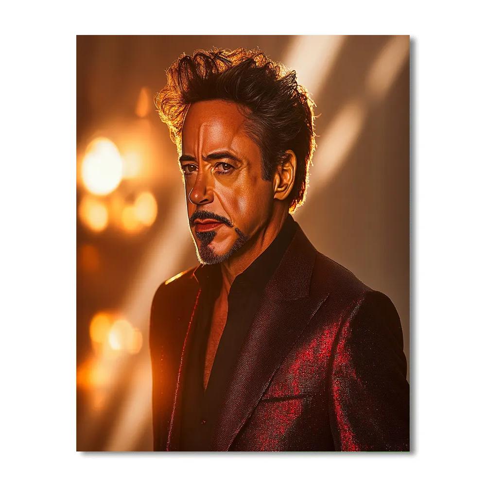 Robert Downey Jr Unleashing The Iron Legacy Number painting