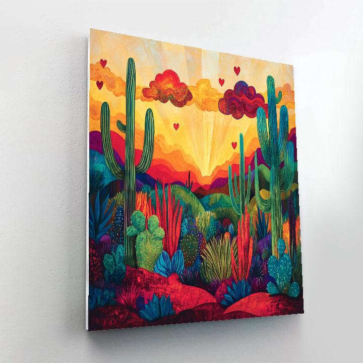 Frida Kahlo Inspired Dance Of The Cacti paint by numbers