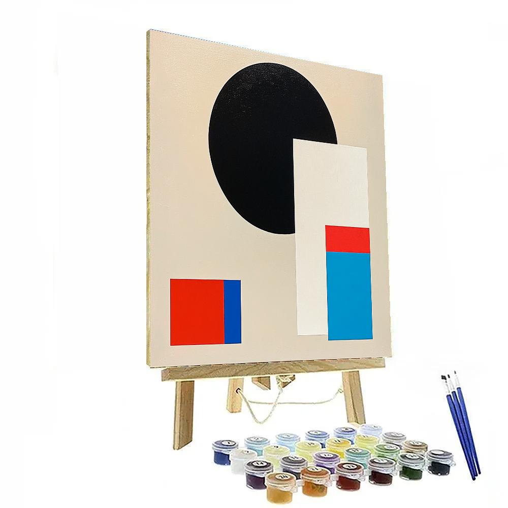 Kazimir Malevich Inspired Spatial Balance Number painting