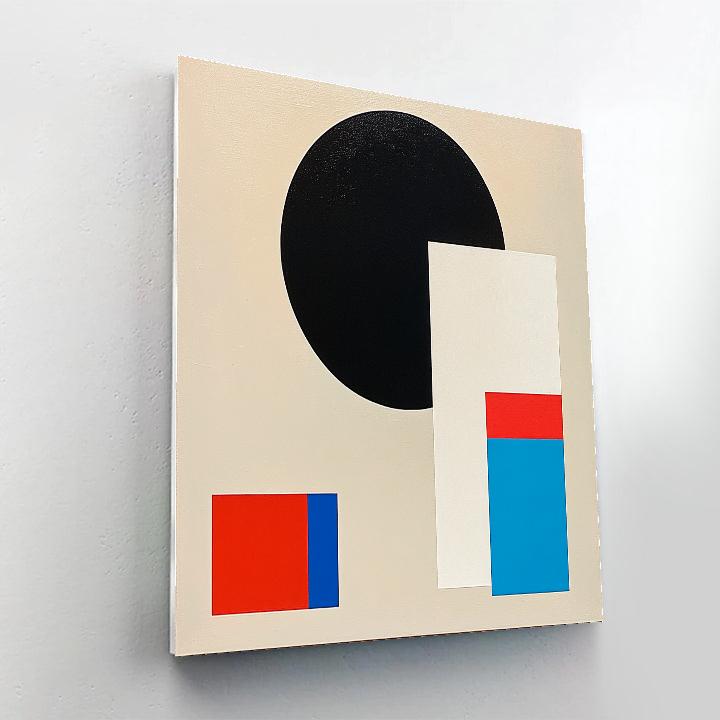 Kazimir Malevich Inspired Spatial Balance Number painting