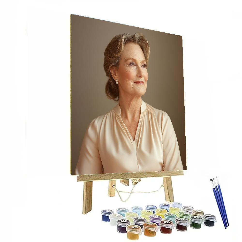 Meryl Streep: The Tapestry Of Timeless Transformations painting number kit