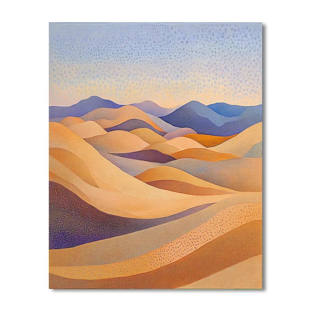 Georges Seurat Inspired Dune Mirage DIY paint by numbers