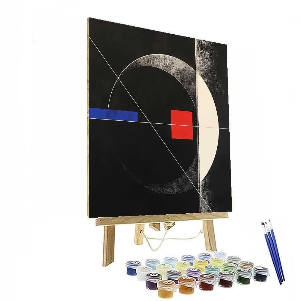 Kazimir Malevich Inspired Orbital Suprematist Field Painting by numbers kit
