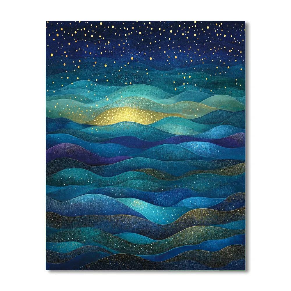 Georges Seurat Inspired Aurora Harmonics DIY paint by numbers